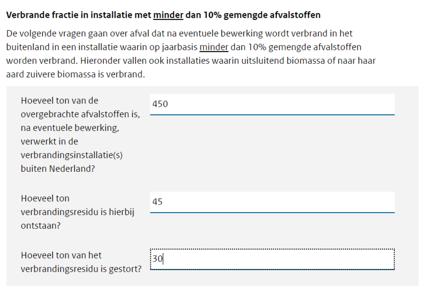 Schermafbeelding van deel van webformulier