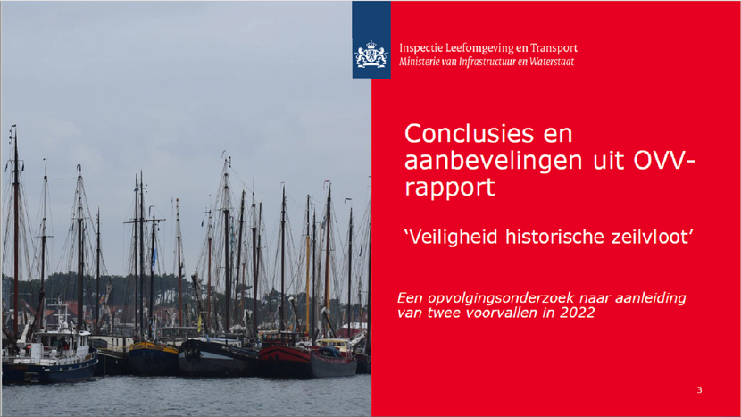 Conclusies en aanbevelingen uit OVV-rapport ‘Veiligheid historische zeilvloot’