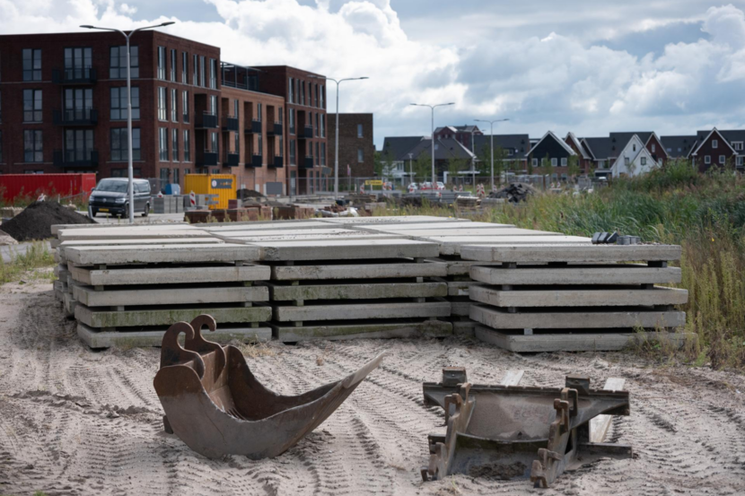 Bouwplaats nieuwbouw woningen